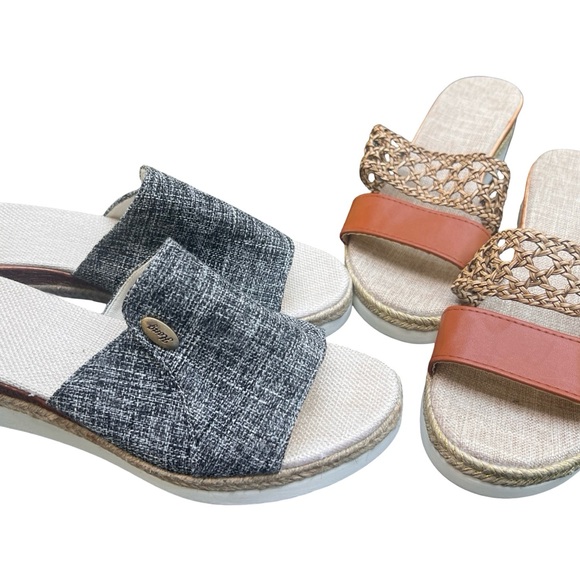 New Women's Espadrille Wedge Sandal Lot of 2 Pair Sz 10.5 - Picture 3 of 7